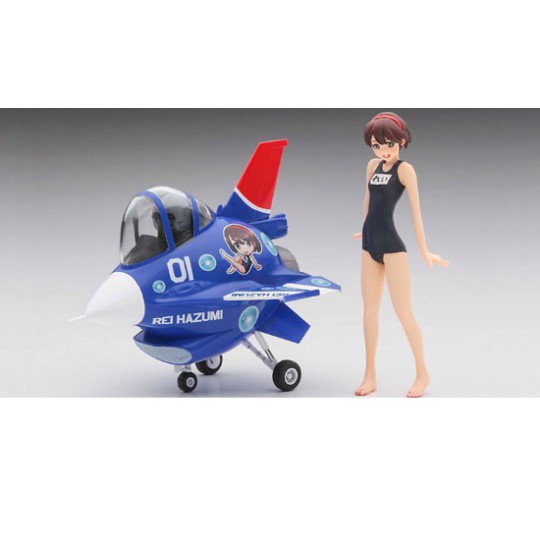 Maquette d'avion en plastique Egg Girls “Rei Hazumi” w/ F-2 Maquette d'avion en plastique Egg Girls “Rei Hazumi” w/ F-2