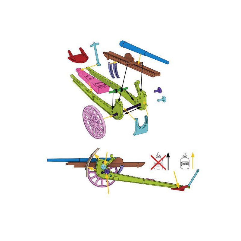 Figurine 105mm cannon Schneider 1913