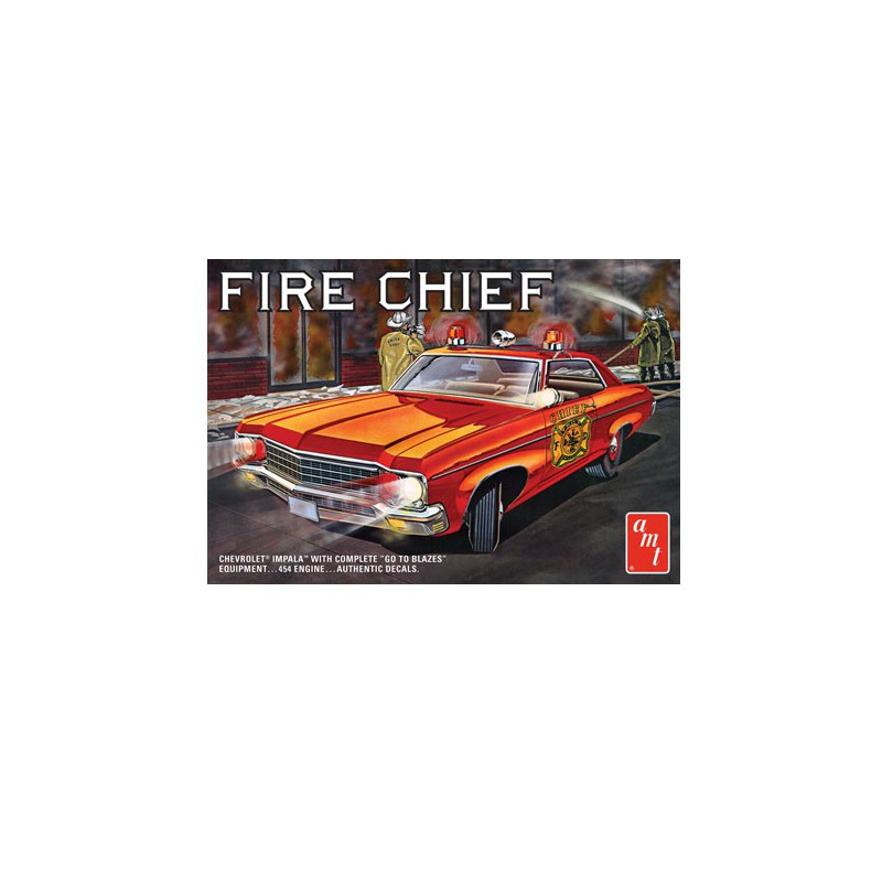 Maquette de voiture en plastique 1970 Chevy Impala Fire Chief 1/25