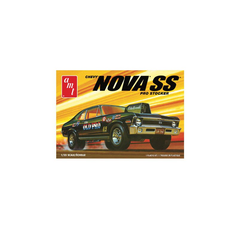 Maquette de voiture en plastique 1972 Chevy Nova SS Pro Stocker 1/25