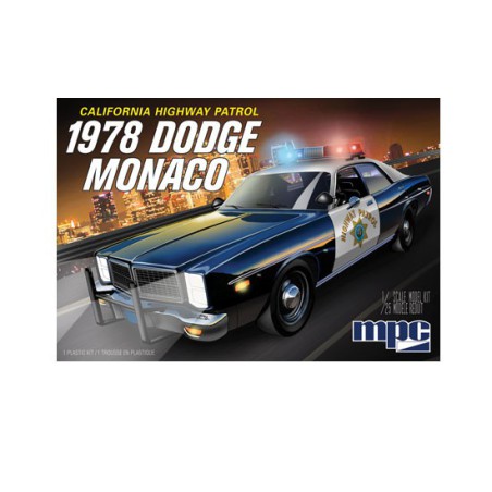 Plastic car model 1978 Dodge Monaco Chp Police Car 1/25 | Scientific-MHD