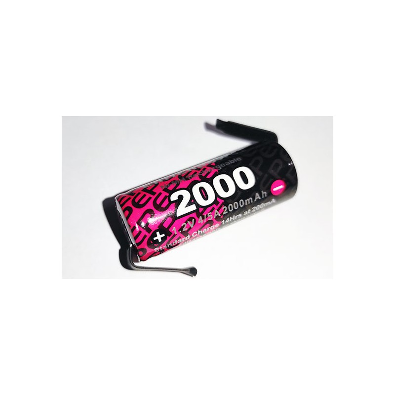 Accu NiMH pour appareil radiocommandé AF 2000UV 17x43mm c.à s.