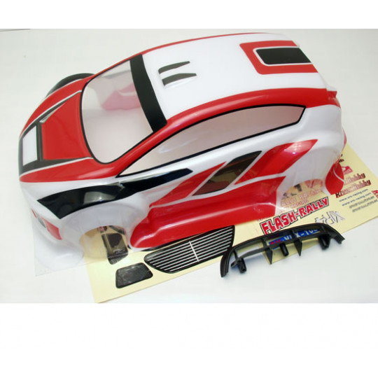 Pièce pour voiture electrique tous chemin 1/10 Carrosserie peinte Flash Rally