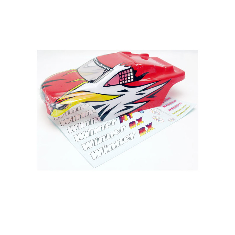 Pièce pour voiture electrique tous chemin 1/10 Carrosserie Rouge 2 Truggy