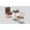 Maquette plastique éducative FAMILY RESTAURANT TABLE & CHAIR 1/12