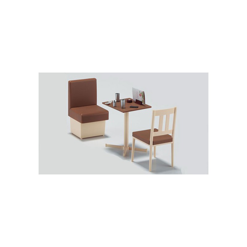 Maquette plastique éducative FAMILY RESTAURANT TABLE & CHAIR 1/12