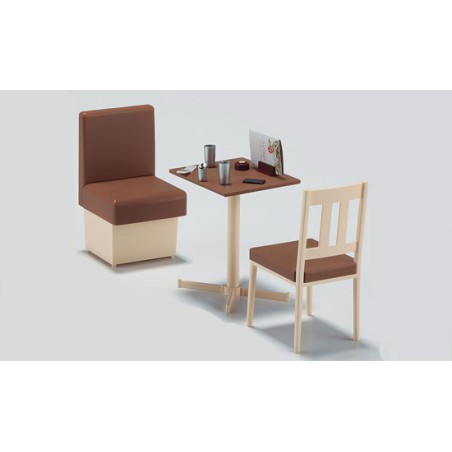 Maquette plastique éducative FAMILY RESTAURANT TABLE & CHAIR 1/12