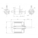 Draft electric motor DM2825 kv650 engine | Scientific-MHD