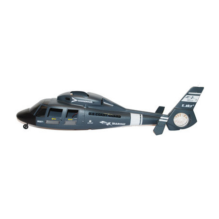 Piece for electric helicopter Dauphin Fuselage Bleu Complete | Scientific-MHD