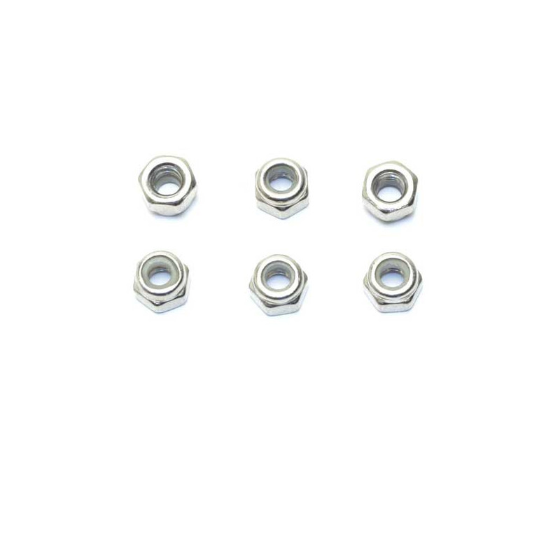 Pièce pour voiture electrique tous chemin 1/10 Ecrous Nystop M2,5 6pcs
