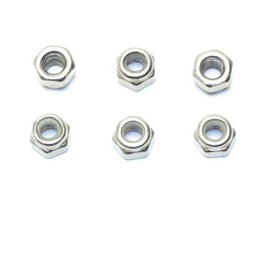 Pièce pour voiture electrique tous chemin 1/10 Ecrous Nystop M4 6pcs