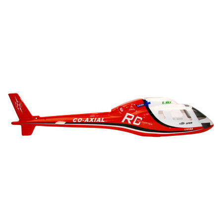 Part for electric helicopter fuselage Big Lama Red White | Scientific-MHD