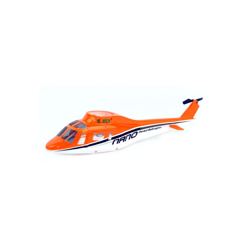 Pièce pour hélicoptère électrique Fuselage Maquette orange NANO