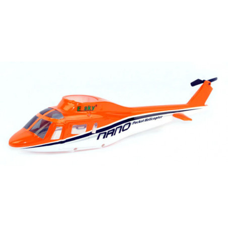 Pièce pour hélicoptère électrique Fuselage Maquette orange NANO