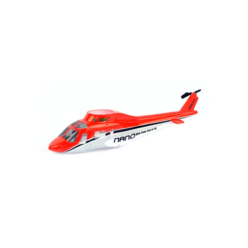 Pièce pour hélicoptère électrique Fuselage Maquette rouge NANO