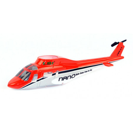 Pièce pour hélicoptère électrique Fuselage Maquette rouge NANO