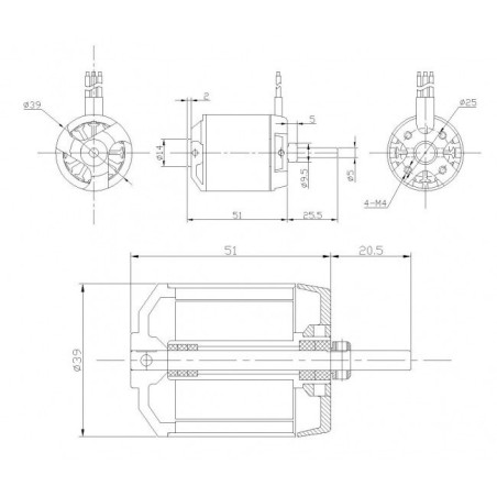 Elektromotor DM2830 Kv660 Motor | Scientific-MHD