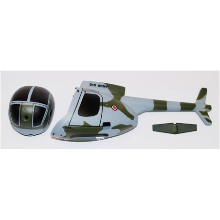 Piece for Hughes 500 Gray Green Fuselage Electric Helicopter | Scientific-MHD