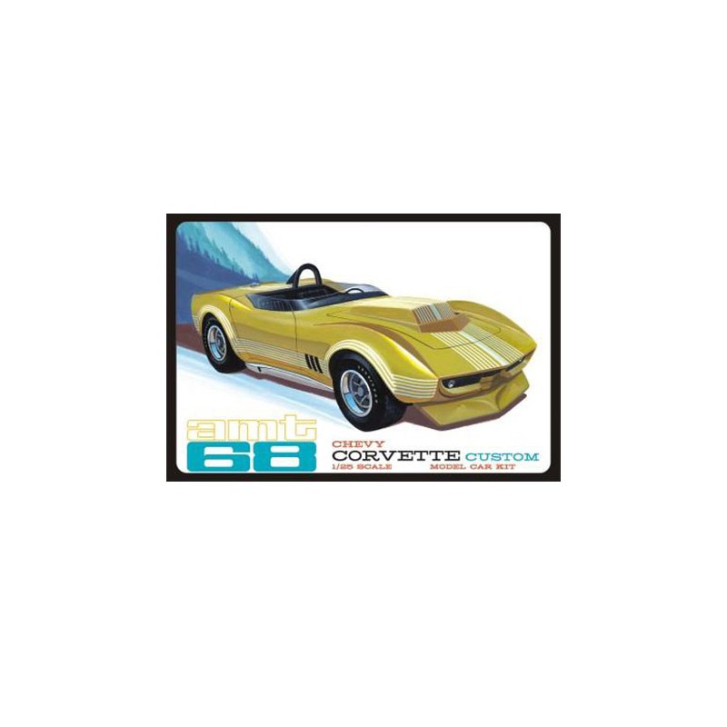 Maquette de voiture en plastique Chevy Corvette Custom 1968 1/25
