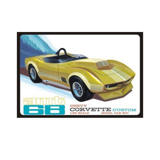 Maquette de voiture en plastique Chevy Corvette Custom 1968 1/25 Maquette de voiture en plastique Chevy Corvette Custom 1968 1/25