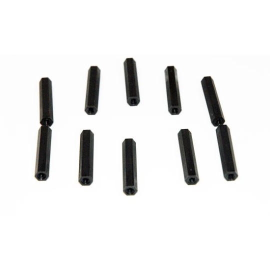 Visserie Entretoise nylon noir femelle/femelle M3x30 (10ps) Visserie Entretoise nylon noir femelle/femelle M3x30 (10ps)