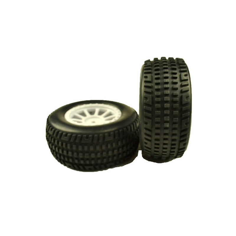 Pièce pour voiture electrique tous chemin 1/10 Paire Roues Bulldog