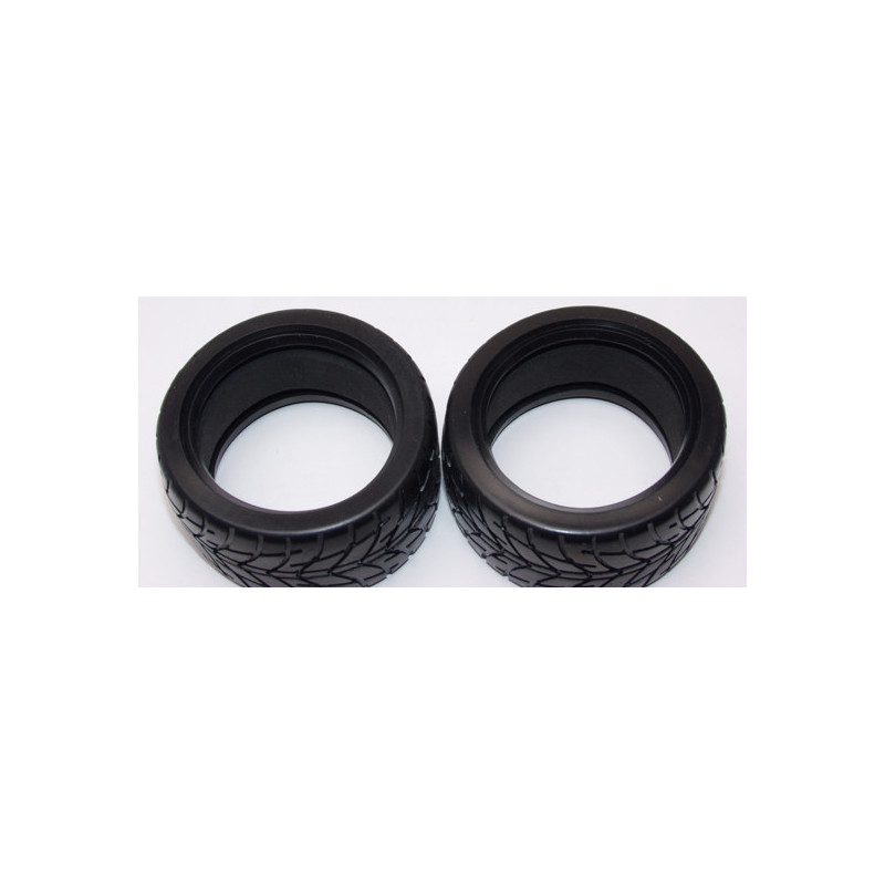 Pièce pour voiture electrique tous chemin 1/10 Pneus arrière HOT ROD 1/10