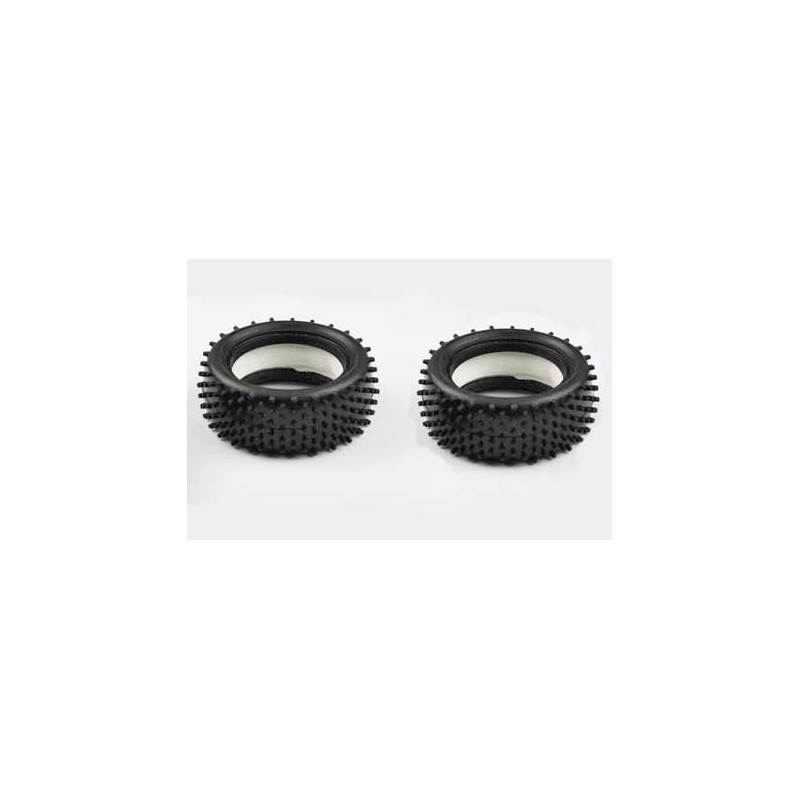 Pièce pour voiture electrique tous chemin 1/10 Pneus avant Picots et Mousse