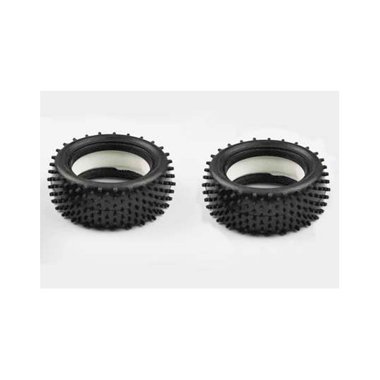 Pièce pour voiture electrique tous chemin 1/10 Pneus avant Picots et Mousse