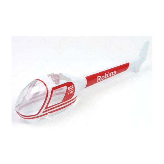 Pièce pour hélicoptère électrique ROBINSON FUSELAGE ROUGE