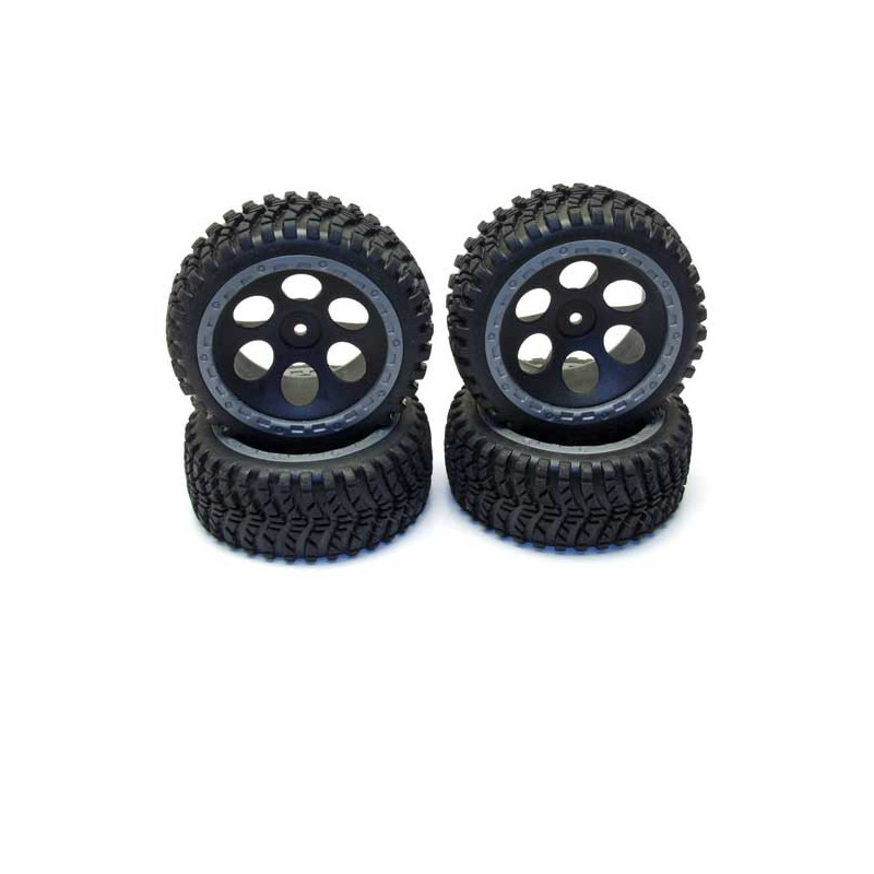 Pièce pour voiture electrique tous chemin 1/10 Train Complet Pneus ATOM