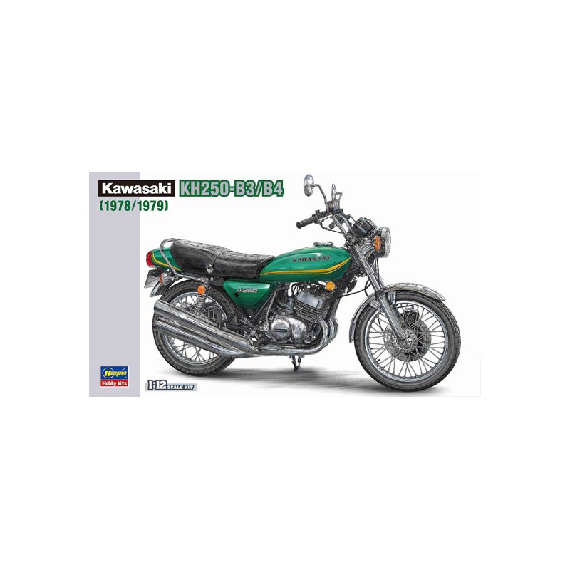Maquette de moto en plastique KAWASAKI KH250-B3/B4 1/12