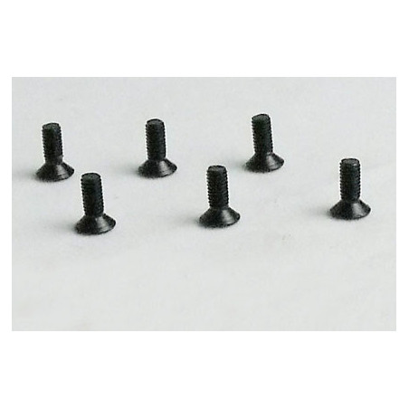 Part for electric car all path 1/10 flat screw m3*8 6 pcs | Scientific-MHD