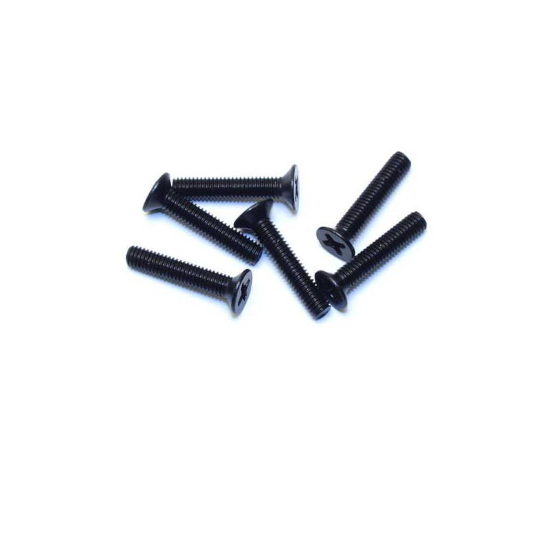 Pièce pour voiture electrique tous chemin 1/10 Vis Tête Plate M3x14 (6pcs)
