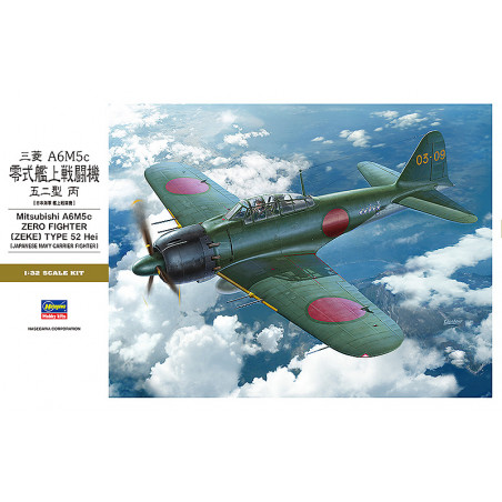 Maquette d'avion en plastique Mitsubishi A6M5c Zero Fighter (ZEKE) TYPE 52  Hei 1:48 ST34