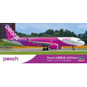 Plastic plane model Peach Airbus A320neo 1/200 | Scientific-MHD