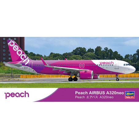 Plastic plane model Peach Airbus A320neo 1/200 | Scientific-MHD