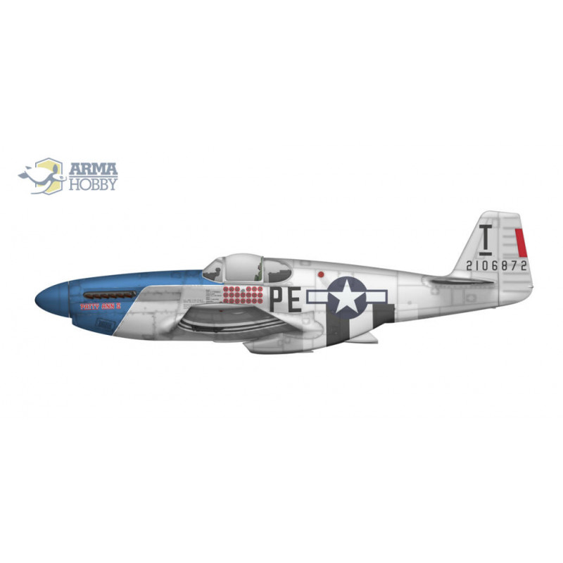 Maquette plastique d'avion P-51B Mustang 1/72
