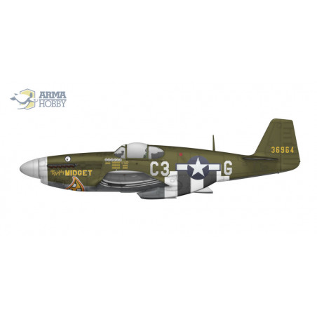 Maquette plastique d'avion P-51B Mustang 1/72
