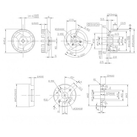 Moteur électrique radiocommandé Moteur DM3625 Kv500