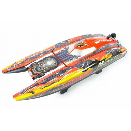 Bateau électrique radiocommandé MONSTER COMBO CATAMARAN Brushless Racing RTS