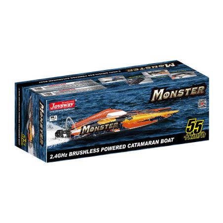 Bateau électrique radiocommandé MONSTER COMBO CATAMARAN Brushless Racing RTS