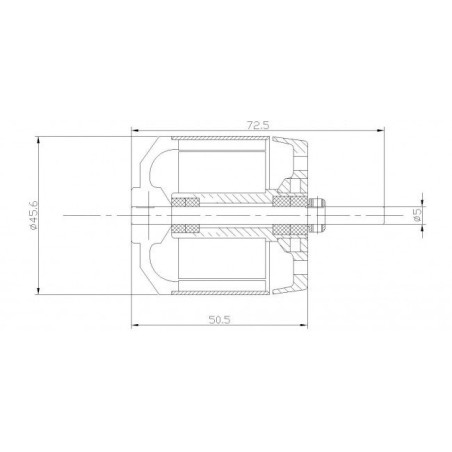 Draft electric motor DM3625 KV500 engine | Scientific-MHD