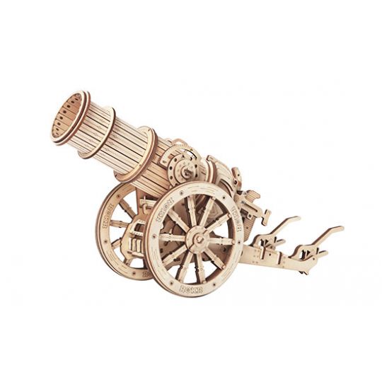 Puzzle 3D mécanique facile pour maquette Canon lance balles de ping pong Puzzle 3D mécanique facile pour maquette Canon lance balles de ping pong