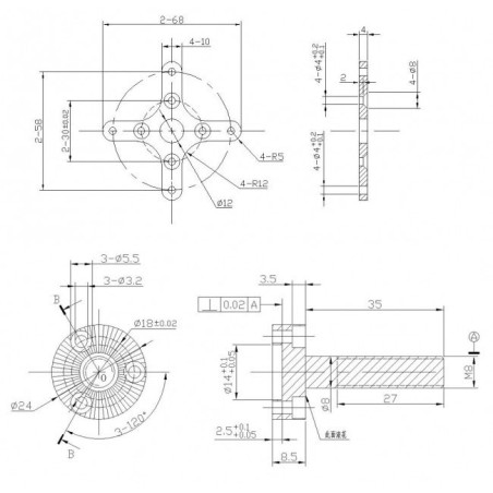 Moteur électrique radiocommandé Moteur DM3625 Kv800