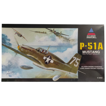 Maquette d'avion en plastique P-51A Mustang 1/48