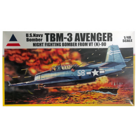 TBM-3 plastic plane model Avenger Night Fighting Bomber from VT (N) -90 1/48 | Scientific-MHD