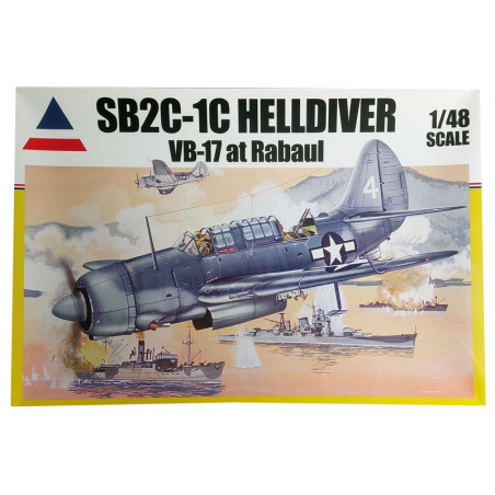 SB2C-1C Helldiver VB-17 plastic plane model at Rabaul 1/48 | Scientific-MHD