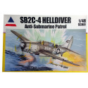 Maquette d'avion en plastique SB2C-4 Helldiver anti-submarine patrol 1/48