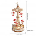 Intermediate mechanical 3D puzzle Musical and luminous parachute carousel | Scientific-MHD